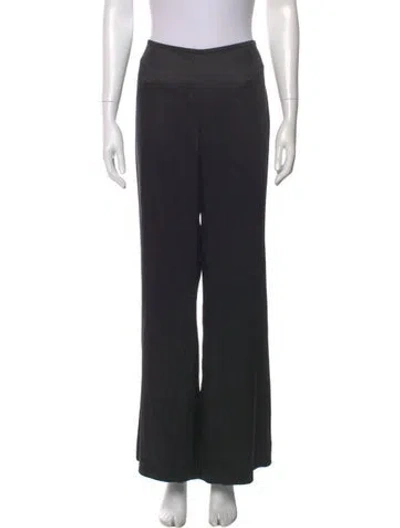 Pre-owned Escada Silk Wide Leg Pants In Black