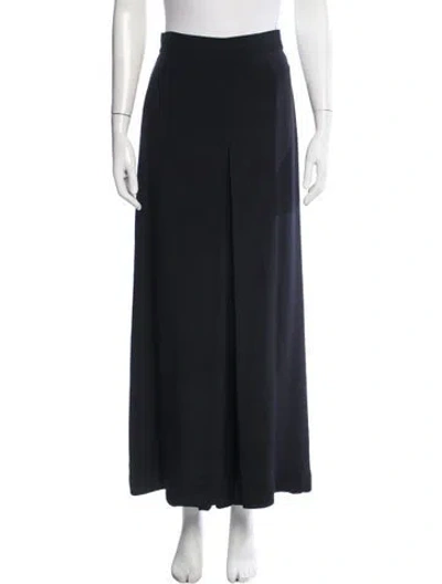 Pre-owned Escada Silk Wide Leg Pants In Black