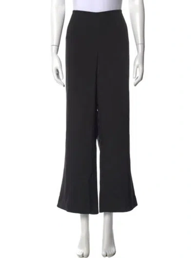 Pre-owned Escada Silk Wide Leg Pants In Black