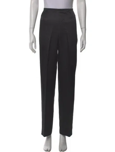 Pre-owned Escada Silk Wide Leg Pants In Gray
