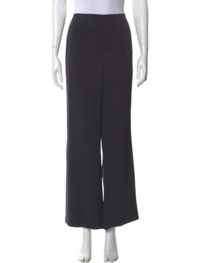 Pre-owned Escada Silk Wide Leg Pants In Gray