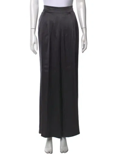 Pre-owned Escada Silk Wide Leg Pants In Grey
