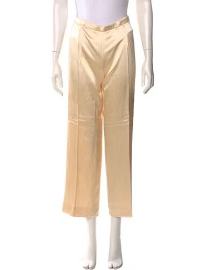 Pre-owned Escada Silk Wide Leg Pants In Neutral