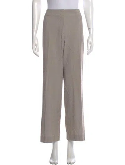 Pre-owned Escada Silk Wide Leg Pants In Neutral