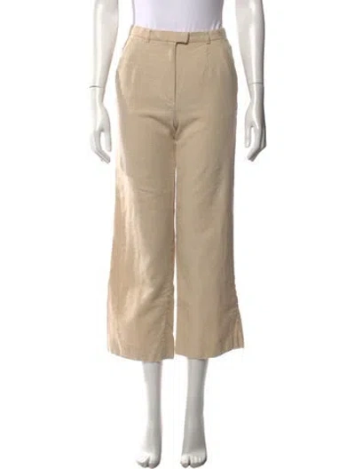 Pre-owned Escada Silk Wide Leg Pants In Neutral