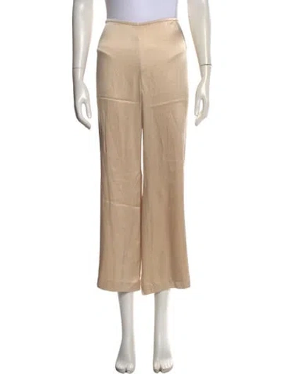 Pre-owned Escada Silk Wide Leg Pants In Neutral