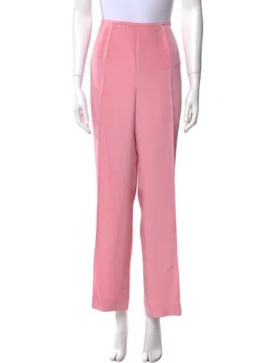 Pre-owned Escada Silk Wide Leg Pants In Pink