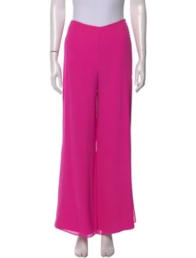 Pre-owned Escada Silk Wide Leg Pants In Pink