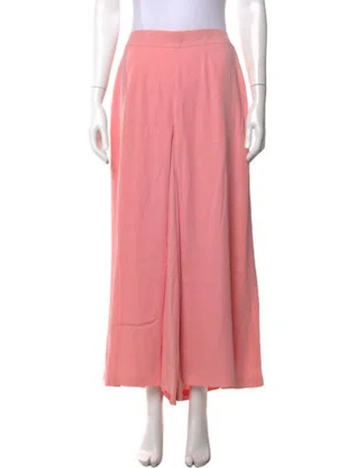 Pre-owned Escada Silk Wide Leg Pants In Pink