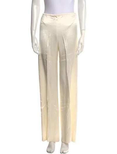 Pre-owned Escada Silk Wide Leg Pants W/ Tags In Neutral
