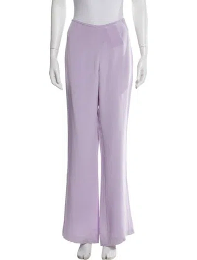 Pre-owned Escada Silk Wide Leg Pants W/ Tags In Purple