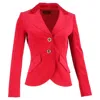 Escada Single-breasted Blazer In Red Wool In Red