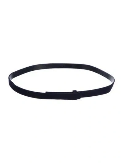 Pre-owned Escada Skinny Leather Belt In Black