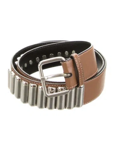Pre-owned Escada Skinny Leather Belt In Black