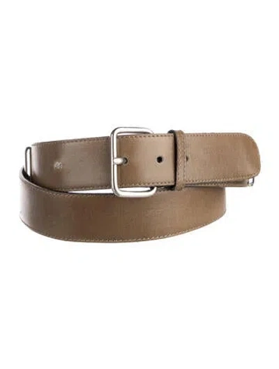 Pre-owned Escada Skinny Leather Belt In Brown