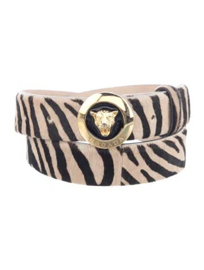 Pre-owned Escada Skinny Leather Waist Belt In Brown