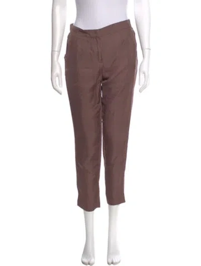 Pre-owned Escada Skinny Leg Pants In Brown