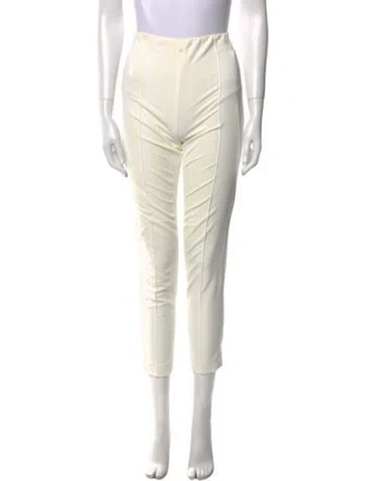 Pre-owned Escada Skinny Leg Pants In White