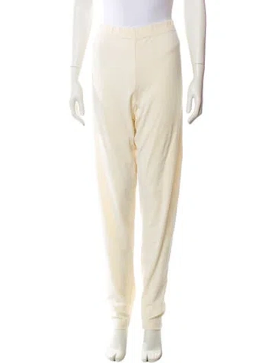 Pre-owned Escada Skinny Leg Pants In White