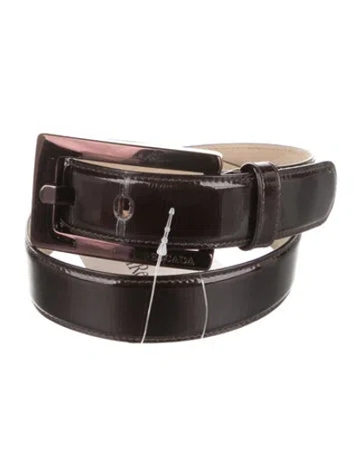 Pre-owned Escada Skinny Patent Leather Waist Belt