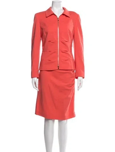 Pre-owned Escada Skirt Set In Orange
