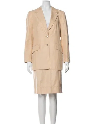 Pre-owned Escada Skirt Suit In Gold