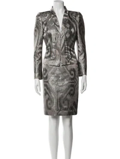 Pre-owned Escada Skirt Suit In White