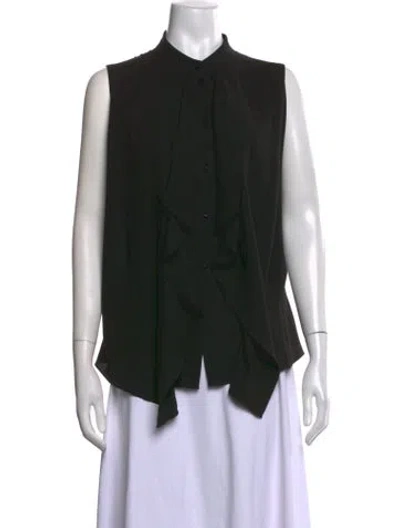 Pre-owned Escada Sleeveless Blouse In Black