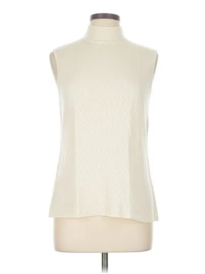 Pre-owned Escada Sleeveless Blouse In White