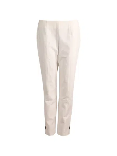 Pre-owned Escada Slim-fit Tailored Trousers In Neutral