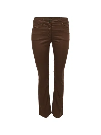 Pre-owned Escada Slim-fit Jeans In Brown