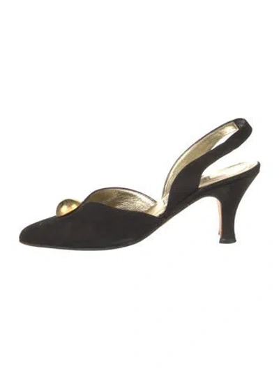 Pre-owned Escada Slingback Pumps In Black