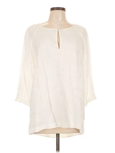 Pre-owned Escada Sport 3/4 Sleeve Blouse In Ivory