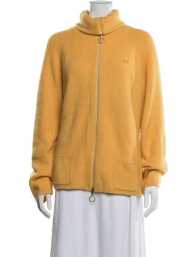 Pre-owned Escada Sport Angora Jacket In Yellow