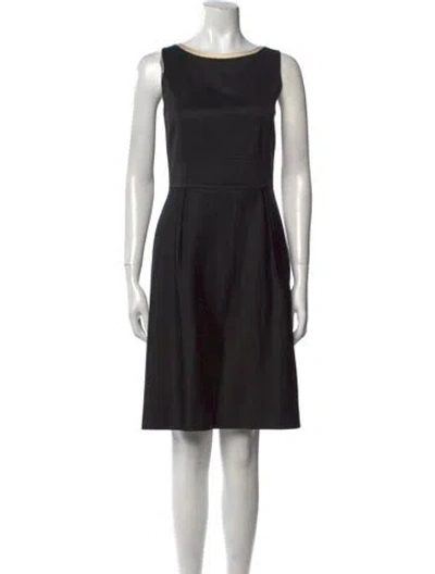 Pre-owned Escada Sport Bateau Neckline Knee-length Dress In Black