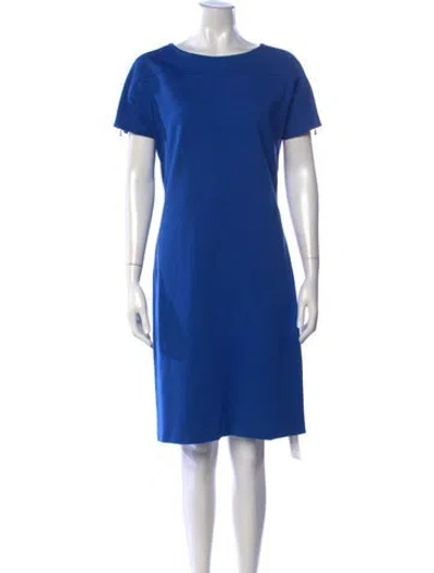 Pre-owned Escada Sport Bateau Neckline Knee-length Dress In Blue