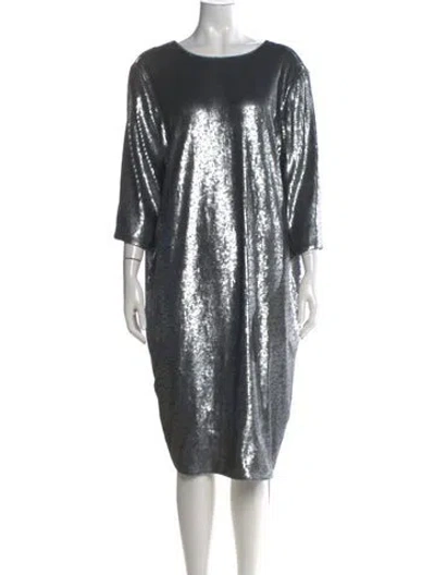 Pre-owned Escada Sport Bateau Neckline Midi Length Dress W/ Tags In Multi