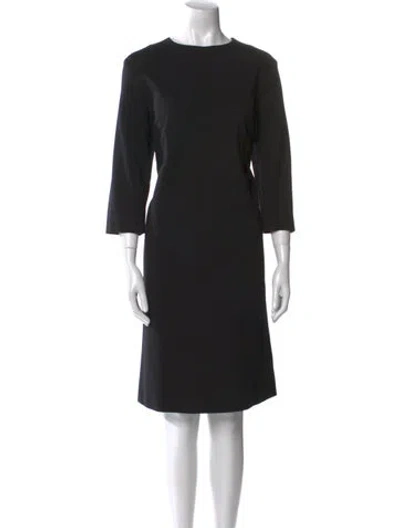 Pre-owned Escada Sport Bateau Neckline Mini Dress In Black