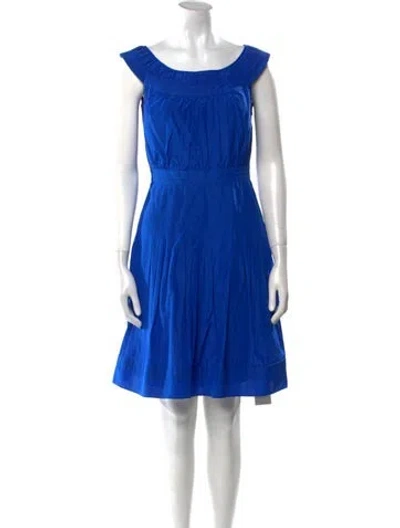 Pre-owned Escada Sport Bateau Neckline Mini Dress In Blue