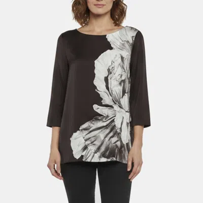Pre-owned Escada Sport Black Floral Print Crepe Long Sleeve Blouse M