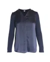 Escada Sport Blouse In Navy Blue Viscose In Blue