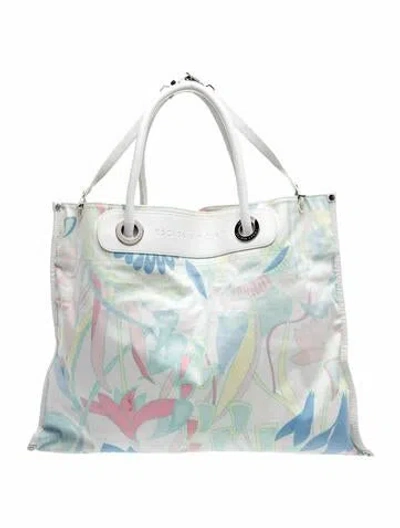 Pre-owned Escada Sport Canvas Tote In White