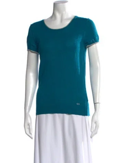 Pre-owned Escada Sport Cashmere Crew Neck Sweater In Blue