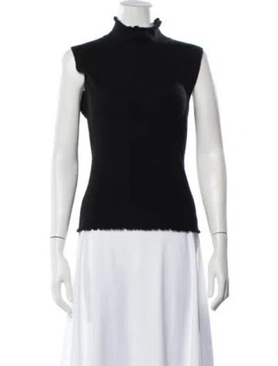 Pre-owned Escada Sport Cashmere Mock Neck Sweater In Black