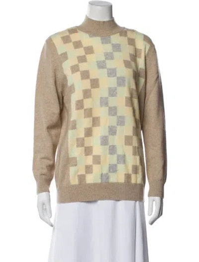Pre-owned Escada Sport Cashmere Printed Sweater In Neutral