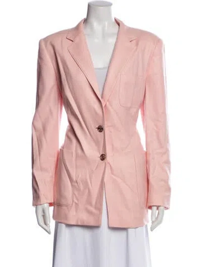 Pre-owned Escada Sport Cashmere Striped Blazer In Pink