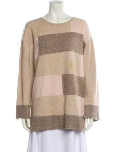 Pre-owned Escada Sport Cashmere Striped Sweater In Neutral
