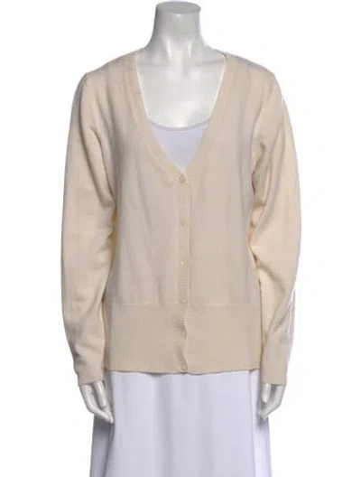 Pre-owned Escada Sport Cashmere V-neck Sweater In Neutral