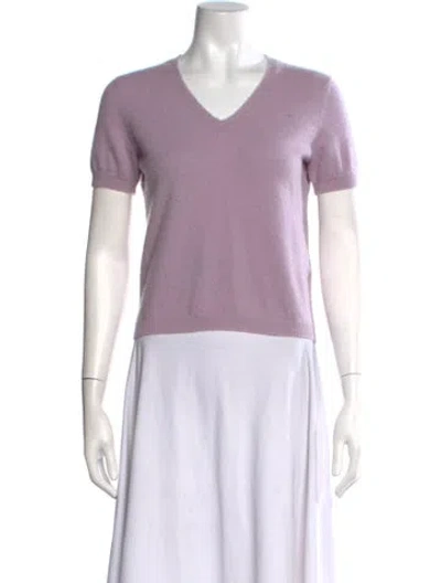 Pre-owned Escada Sport Cashmere V-neck Sweater In Purple