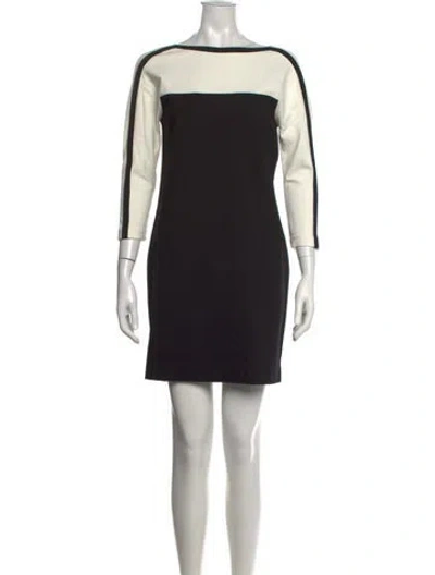 Pre-owned Escada Sport Colorblock Pattern Mini Dress In Black